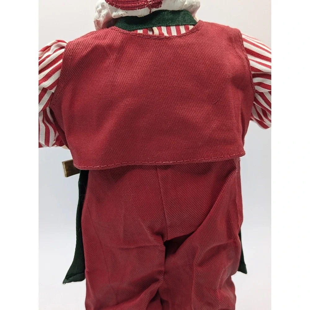 Fabric Mache Santa Toymaker Rocking Horse Paint Apron Visor 10.5